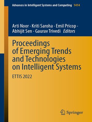 cover image of Proceedings of Emerging Trends and Technologies on Intelligent Systems